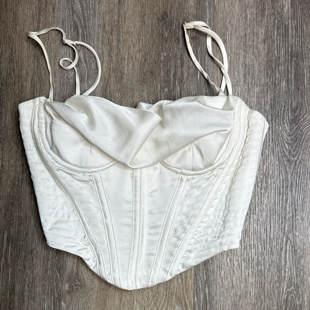House of CB Elegant White Corset Top